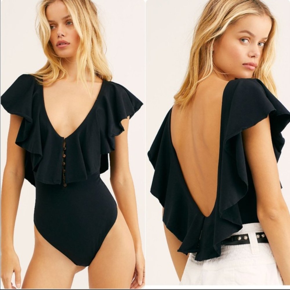 Free People Matilda Ruffle Bodysuit